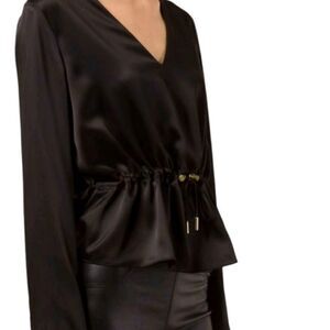 Acne Studios Black Cannes Cinch Waist Blouse